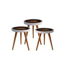 A coffee table with storage is an essential furniture piece. Wooden Coffee Table Set Of 3 Multicolor