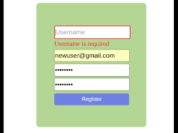 Form Validation With Javascript On User Registration Form Youtube