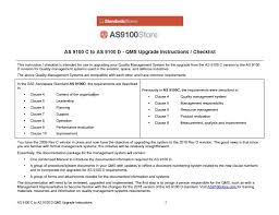 as9100c to as9100d qms upgrade package as9100 store