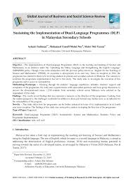 A bilingual program model that uses two languages, english and spanish, for literacy and content instruction. Pdf Sustaining The Implementation Of Dual Language Programme Dlp In Malaysian Secondary Schools