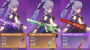 Primordial Jade Cutter Vs Mistsplitter Reforged (Which Suits Keqing?) |  Genshin Impact - Youtube