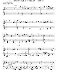 Print And Download In Pdf Or Midi Braveheart Hymn Of The Sea Free Sheet Music For Piano Made By Alper Ozgu Guitar Chords For Songs Sheet Music Singing Tips