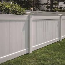 Freedom Ready-to-Assemble Bolton 4-ft H x 8-ft W White Vinyl Flat-Top Fence  Panel