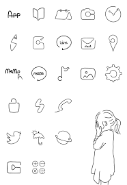 ios14 wool icon white アイコン素材 アイコンデザイン 写真ロゴ