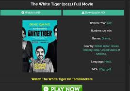 6.4/10 ✅ (200 votes) | release type: The White Tiger Full Hd Available For Free Download Online On Tamilrockers And Other Torrent Sites