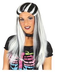 Längere und struppige haare treten in den hintergrund. Hexenperucke Mrs Frankie Schwarz Weiss Kaufen Karneval Universe
