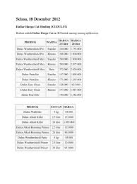 Perlengkapan cat dulux yang dijual kini kebanyakan hadir dalam warna ungu. Harga Cat Dinding Ici Dulux