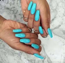 Our selection of acrylic polish is both long lasting and affordable. Turquoise Coffin Nails Teal Nails Turquoise Nails Gel Nails