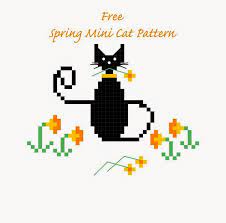 Model stitched on 30 ct. Free Mini Cat Patterns Cat Cross Stitch Pattern Cat Cross Stitch Cross Stitching