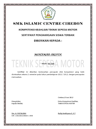 Kenapa wali kelas harus membuat piagam penghargaan?. Sertifikat Penghargaan Siswa Tsm