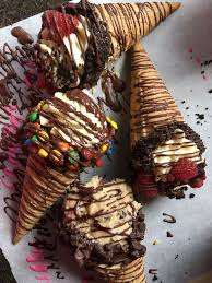 Stuffed Waffle Cones Waffle Cone Recipe Yummy Food Dessert Cone Dessert