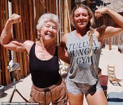 During her treatment, she lost a lot of weight and seemed too weak. Ripped Grandma Sheds 55lbs By Learning To Use An Iphone To Plan Her Diet And Workouts Daily Mail Online