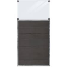 Wpc Sichtschutz Zaun Futur Glas Anthrazit