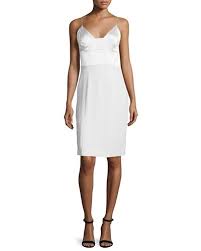 Narciso Rodriguez Spaghetti Strap Silk Cocktail Dress White Modesens Silk Cocktail Dress Cocktail Dress Dresses