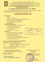 The acronym pnm by itself usually refers to the pnm resources subsidiary public service company of new mexico (described below). Disnakertrans Lowongan Kerja Pt Micro Madani Institute Pt Pnm