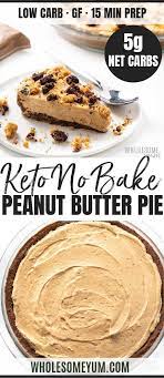 No Bake Frozen Keto Low Carb Peanut Butter Pie Recipe See How To Make The Most Decadent Peanut Butter Pie Recipes Keto Dessert Recipes Low Carb Peanut Butter