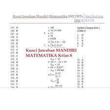 Soal uas bahasa indonesia sma/smk dan kunci jawaban. Baruu Buku Mandiri Matematika Smp Kelas 8 K13 Soal Jawaban Kurtilas Promo Shopee Indonesia
