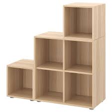 Eket Storage Combination With Feet White Stained Oak Effect Length 27 Ikea In 2020 Ikea Eket Eket Flexible Furniture