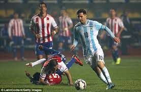 Paraguay edged brazil on penalty kicks to end the 2015 copa america quarterfinals with a memorable upset. Argentina 6 1 Paraguay Copa America 2015 Final Score Lionel Messi With Three Assists As Angel Di Maria Sergio Aguero And Gonzalo Higuain Confirm Their Place In The Final Daily Mail Online