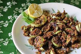 Brinjal Besan Fry Besan Baingan Baingan Kalwa Spicy Eggplant Tossed With Aromatic Gram Flour Powder Yummy Tummy Indian Food Recipes Recipes Indian Cooking