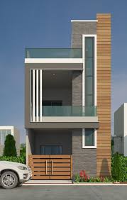 G 1 Narrow House Small House Design Exterior Small House Front Design Small House Elevation Design
