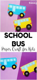 Easy Shape School Bus Craft For Kids Look We Re Learning In 2020 Bus Crafts School Bus Crafts School Crafts
