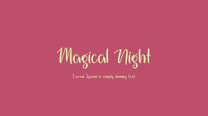 Magical Night Font : Download Free for Desktop & Webfont