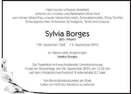 Quite often, borges, a father of two, will grab a cup of coffee and hang out at the manor playground, talking with adults and giving stickers to kids. Traueranzeigen Von Sylvia Borges Markische Onlinezeitung Trauerportal