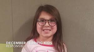 We are proud to recognize our December Terrific Kids for being  Responsible!, Kindergarten