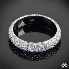 Custom 3 Row Pave Diamond Wedding Ring 28304 Pave Diamond Wedding Ring Diamond Wedding Rings Custom Wedding Rings