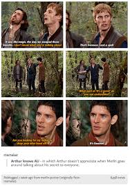 Alternative Universe Where Arthur Knows About Merlin S Magic Gif Merlin Memes Merlin Fandom Merlin Arthur