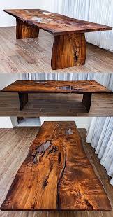 Moderner Holzerner Esstisch Aus Massiver Esche Mit Lebendigem Rand Risse Und K Holz Tisch Diy Holzesstische Wood Slab Table Diy Holztisch