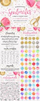 Soulmates Script Typeface Extras Hand Lettering Pretty Script Fonts Typeface