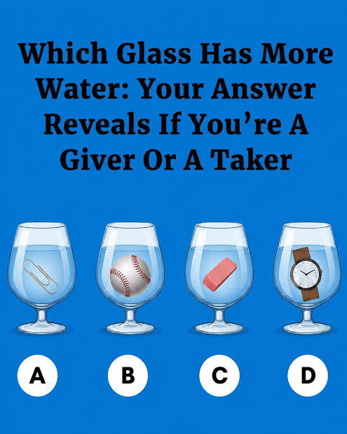 Which glass has more water?