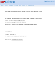 Freehold international lot b/u size: Pdf Solid Waste Composition Study At Taman Universiti Parit Raja Batu Pahat