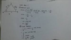Silahkan simak gambar di bawah ini. Pada Luas Segitiga Abc Diketahui Sisi Ab 6 Bc 76 Dan Ac 4 Maka Luas Segitiga Abc Adalah Brainly Co Id