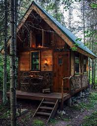 Love The Half Cordwood Walls Tiny Cabins Tiny House Cabin Cabins In The Woods
