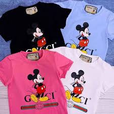 グッチ ミッキーコラボ 子供服 tシャツ かわいい gucci tシャツ メンズ レディス tシャツ 子供服 tシャツ 人気