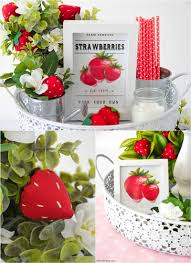 Blueberry kitchen decor ideas include blueberry kitchen curtains and more blueberry themed kitchen accessories to decorate your kitchen in blueberry theme. Diy Strawberry Farmhouse Decor Free Felt Strawberry Template Party Ideas Party Printables Blog