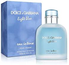 Amazon Com Dolce Gabbana Light Blue Eau Intense For Men Eau De Parfum Spray 3 4 Ounce Beauty