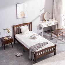 Since both the headboard and footboard are the same height this ducduc™ bed is considered a daybed. Estructura De Cama Doble Tamano Plataforma De Madera Con Listones De Madera De Nogal Fundacion Cabecero Ebay