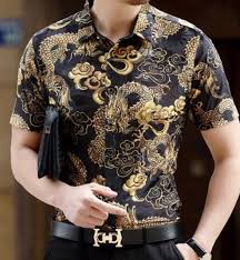 Black And Gold Dress Shirt Mens Online Shop Baroque Silk Shirts Mens Dragon Dress Shirts Mens Club Outfits Black And Gold Dress Shirts Lux Stylish Dress Shirts Men Floral Shirt Silk Shirt Men