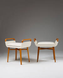 Very Rare Model Marked Smf Bodafors Beech And Cotton Upholstery H 60 Cm 23 1 2 Furniture Stool Design Furniture Design