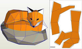 Papercraft Fox On Rock Paper Model 3d Paper Craft Paper Sculpture Pdf Template Low Poly Animals Papercraft Wall Home Decor Pepakura Kit In 2020 Paper Models Paper Animals Paper Crafts