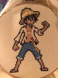 Application to make cross stitch patterns. Cute Kawaii Cross Stitch Pattern One Piece Pdf Download Luffy Mugiwara Boy Easy Make X Stitch Cartoon Embroidery Tutorials Kits How To Timeglobaltech Com