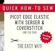 How to Sew Picot Elastic Edge with Cover Stitch and Serger