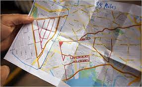 Part sport, part art, gps drawing lets runners, walkers, cyclists and hikers imagine themselves anew, mapping their track lines across cities, roads and farms, and sharing them online. The Big Draw Of A Gps Run The New York Times
