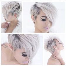 Cute hairstyles and haircuts short hairstyles and haircuts, asymmetrical short hairstyle, hawk hairstyle, ombre choppy bob or. Snow White Hair Color And Adorable Short Haircut And Hairstyle Hotonbeauty Com Platinum Hair Color White Hair C Hair Styles Short Hair Styles White Hair Color