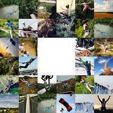En el territorio hay un jardín bien ordenado. Un Collage De Fotos Extremo Ropejumping Y Elastico Un Conjunto De Fotografias Sobre El Tema De Una Vida Activa Fotos Retratos Imagenes Y Fotografia De Archivo Libres De Derecho Image 76002484