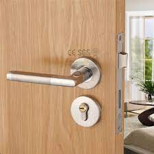 Features an adjustable latch to fit all standard door preparations. Stainless Steel Wire Drawing Interior Door Handle Locks Wood Door Simple Modern Design Lock Bedroom Door Handles Door Handles Door Handle With Lock